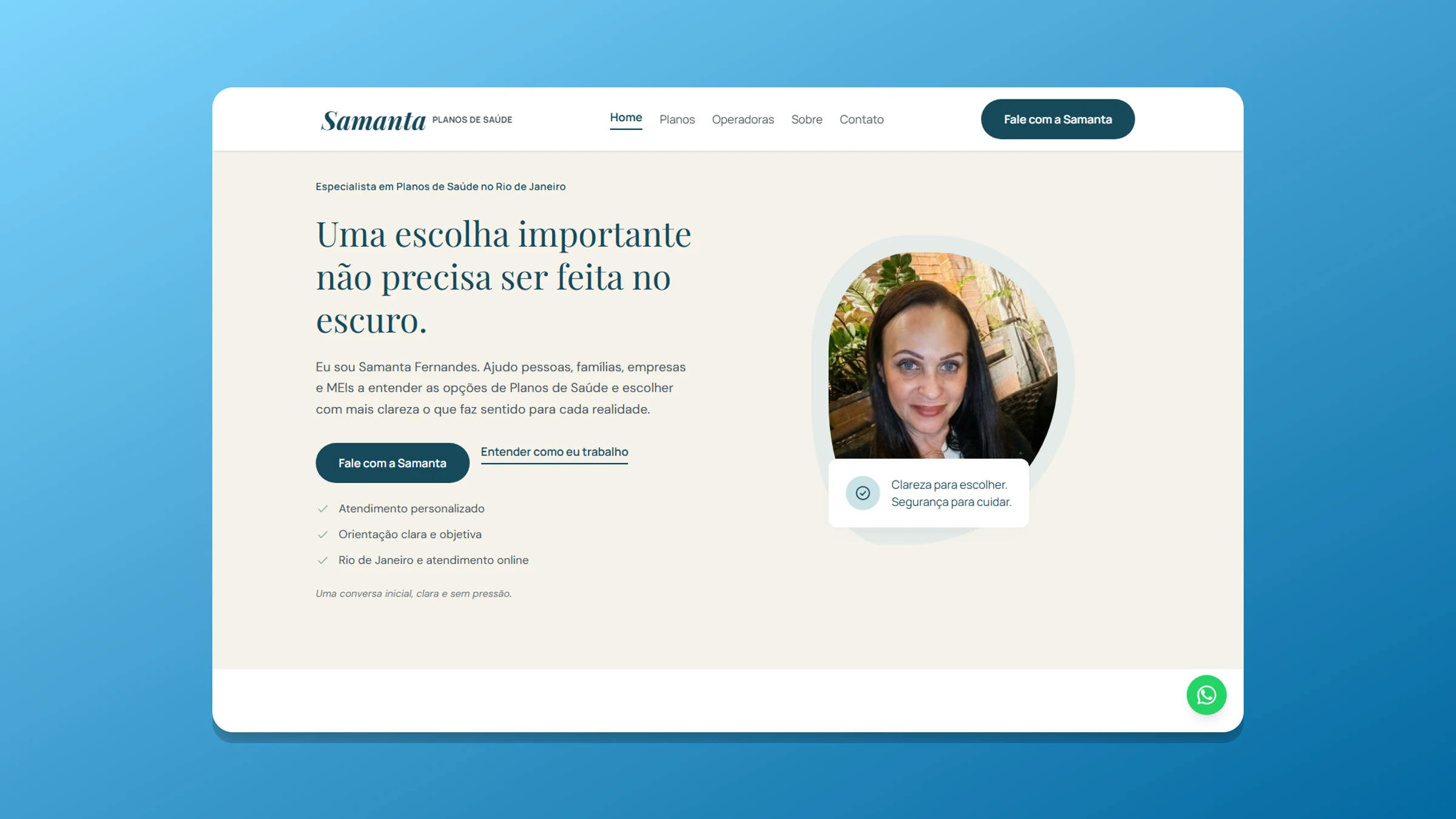 Projeto Samanta Planos de Saúde